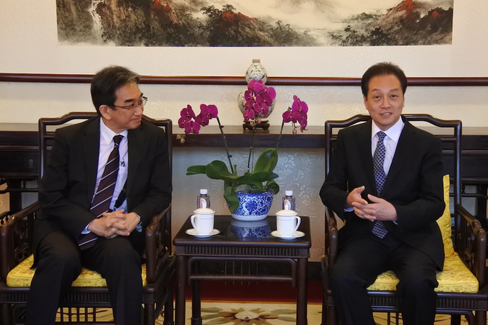 王超会长会见日本驻华大使垂秀夫